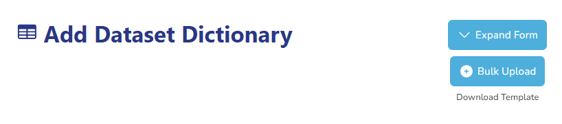 Screenshot of the add dictionary entry section or upload option